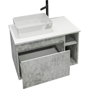 фото Мебель для ванной grossman фалькон 80х49 gr-3020, бетон