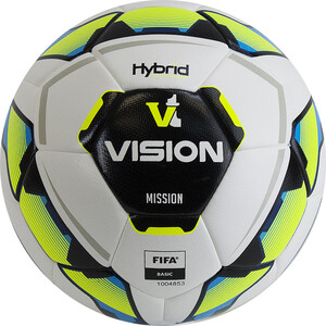 фото Мяч футбольный vision mission арт. fv321074, р. 4, fifa basic, белый-мультиколор