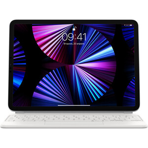 Чехол-клавиатура Apple Magic Keyboard для iPad Pro 11 дюймов (3-го пк.) и Air (4-го пк.), русская раскладка , белый цвет (MJQJ3RS/A)
