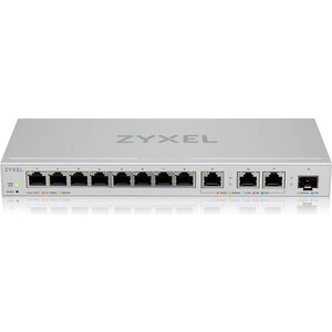 Коммутатор ZyXEL XGS1250-12-ZZ0101F (XGS1250-12-ZZ0101F) маршрутизатор роутер keenetic extra kn 1713 4g ready 10 100 base tx wan 3xlan usb wifi 802 11ac до 867 мбит с 2 4 и 5 ггц серый kn 1713 01ru