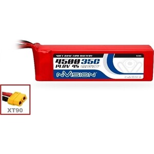 фото Аккумулятор nvision lipo 4500mah 4s 14.8v 35c (xt90 plug) - nvo1894