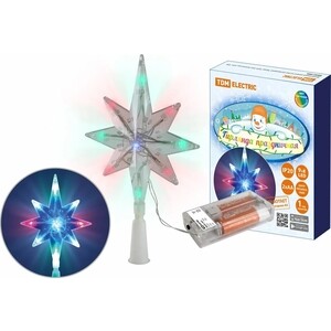 

Декоративный элемент TDM ELECTRIC на ёлку светодиодный ''Звезда'' 9LED, 20см, мультиколор, 2xAA, на ёлку светодиодный "Звезда" 9LED, 20см, мультиколор, 2xAA