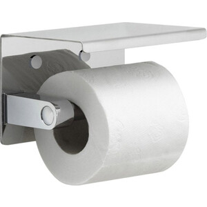 фото Держатель туалетной бумаги sapho simple line с полочкой для телефона, хром (2839)