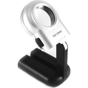 

Лупа Kromatech ручная круглая 16х, 30 мм, трансформер, с подсветкой (2 LED), черно-серебристая TH-70, ручная круглая 16х, 30 мм, трансформер, с подсветкой (2 LED), черно-серебристая TH-70