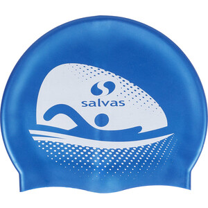 Шапочка для плавания Salvas Cap, силикон, синий