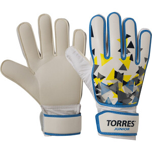 Перчатки вратарские Torres Jr., р. 6, 2 мм бело-голуб-желтый,