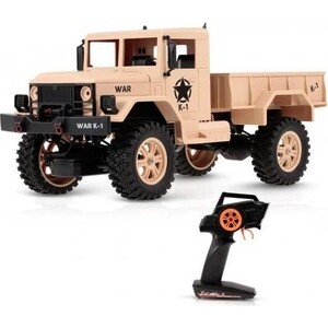 Радиоуправляемый внедорожник WL Toys Army Truck 4WD RTR масштаб 1:12 2.4G - WLT-124301-brown - фото 1