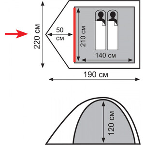 фото Палатка totem tepee 2 (v2) зеленый