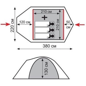 фото Палатка tramp lite camp 3 песочный