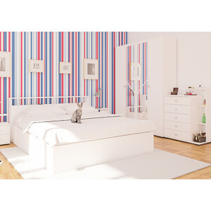 Комлект мебели СВК Камелия спальня № 4 белый 180х200