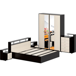Комлект мебели СВК Камелия спальня № 4 венге/дуб лоредо 180х200 от Техпорт