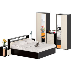 Комлект мебели СВК Камелия спальня № 4 венге/дуб лоредо 180х200 от Техпорт