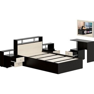 Комлект мебели СВК Камелия спальня № 6 венге/дуб лоредо 120х200 от Техпорт