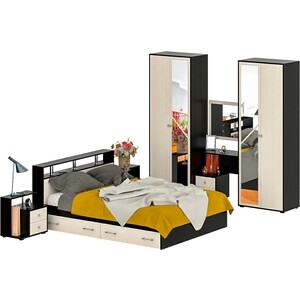 Комлект мебели СВК Камелия спальня № 9 венге/дуб лоредо 160х200