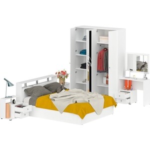 Комлект мебели СВК Камелия спальня № 2 белый 160х200