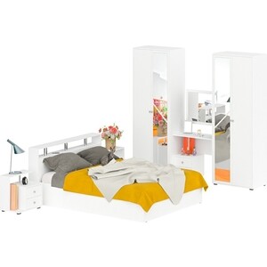 Комлект мебели СВК Камелия спальня № 2 белый 160х200