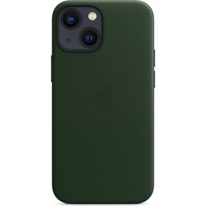 фото Чехол apple iphone 13 mini leather case with magsafe - sequoia green (mm0j3ze/a)