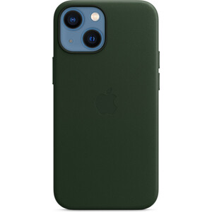 фото Чехол apple iphone 13 mini leather case with magsafe - sequoia green (mm0j3ze/a)