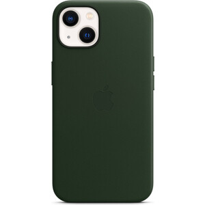 фото Чехол apple iphone 13 leather case with magsafe - sequoia green (mm173ze/a)