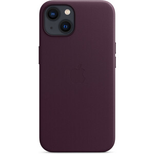 фото Чехол apple iphone 13 leather case with magsafe - dark cherry (mm143ze/a)