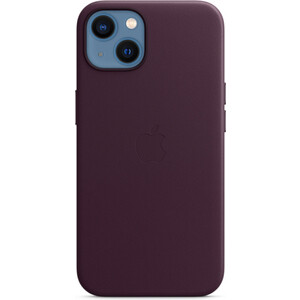 фото Чехол apple iphone 13 leather case with magsafe - dark cherry (mm143ze/a)