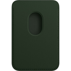 фото Чехол-бумажник apple iphone leather wallet with magsafe - sequoia green (mm0x3ze/a)