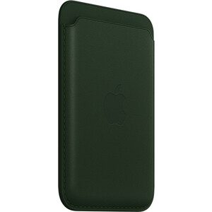 фото Чехол-бумажник apple iphone leather wallet with magsafe - sequoia green (mm0x3ze/a)
