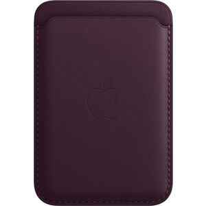 фото Чехол-бумажник apple iphone leather wallet with magsafe - dark cherry (mm0t3ze/a)