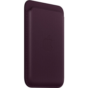 фото Чехол-бумажник apple iphone leather wallet with magsafe - dark cherry (mm0t3ze/a)