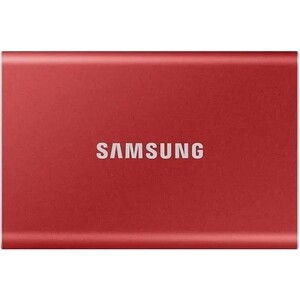 Твердотельный накопитель Samsung External SSD T7, 2000GB, USB Type-C, Red (MU-PC2T0R/WW) портативный твердотельный накопитель transcend esd370c usb 3 1 gen 2 usb type c usb type a otg 1 тб
