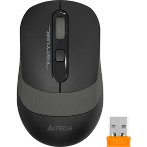 Мышь A4Tech Fstyler FG10S черный/серый оптическая (2000dpi) silent беспроводная USB (4but) Fstyler FG10S черный/серый оптическая (2000dpi) silent беспроводная USB (4but) - фото 2