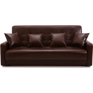 Диван Интер мебель Аккорд темно-коричневый (2 подушки в комплекте) Аккорд темно-коричневый (2 подушки в комплекте) - фото 1