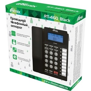 фото Проводной телефон ritmix rt-460 black