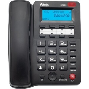 Проводной телефон Ritmix RT-550 black проводной телефон ritmix rt 007