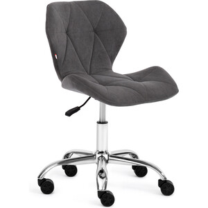 Кресло TetChair Selfi флок серый 29 компьютерное кресло tetchair кресло trendy 22 кож зам ткань зеленый серый 36 001 12