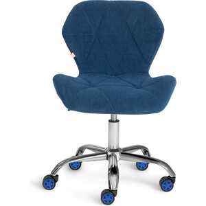 Кресло TetChair Selfi флок синий 32 компьютерное кресло tetchair кресло rio флок кож зам синий металлик 32 36