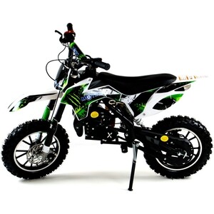 Бензиновый мотоцикл MOTAX Мини-кросс механический стартер бело-зеленый от Техпорт