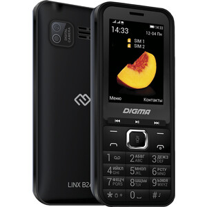 фото Мобильный телефон digma linx b241 32mb черный моноблок 2.44'' (lt2073pm)