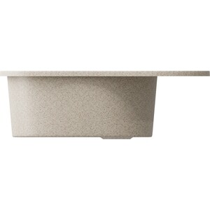 фото Кухонная мойка zox zx-gm 02 58х46 с крылом, бежевая (4630085461760)