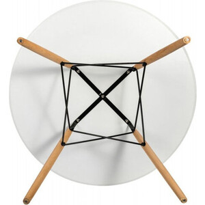 фото Wisti круглый стол в стиле eames 90 см белый