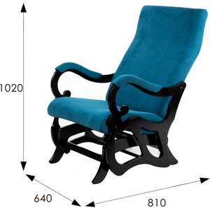 фото Мебелик кресло-маятник венеция ткань бирюза, каркас венге