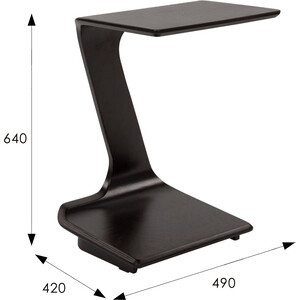 Стол журнальный приставной Мебелик Неро венге структура (П0003319)