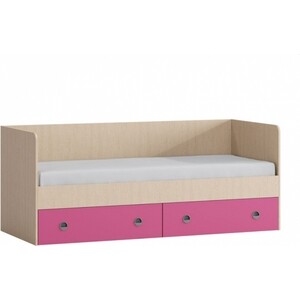 Кровать Форес Аленка 80х160 розовый, дуб беленый - фото 1