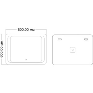 фото Зеркало mixline альберто 80х60 подсветка, сенсор (4620077041520)