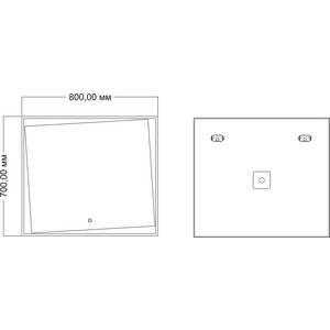 фото Зеркало mixline белла 80х70 подсветка, сенсор (4620077042176)