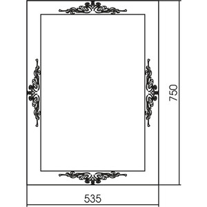 фото Зеркало mixline геральд 55х75 пескоструйный рисунок (4630104801171)