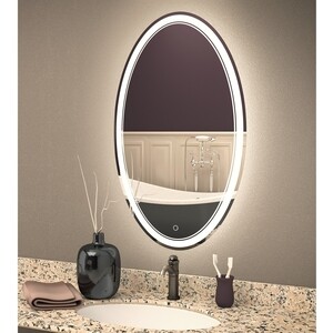 Зеркало Mixline Дора 70х90 подсветка, сенсор (4620077042039) зеркало для ванной uperwood modul 60х80 см сенсорная кнопка черное теплая подсветка