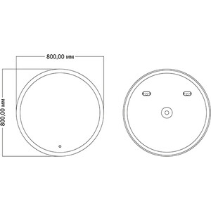 фото Зеркало mixline мия 80 подсветка, сенсор (4620077041995)