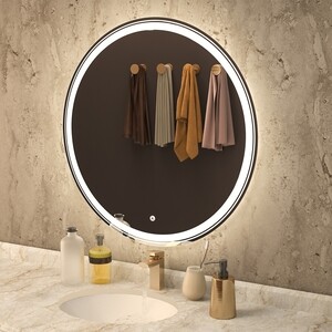 Зеркало Mixline Оливия 70 подсветка, сенсор (4620077041612) зеркало для ванной uperwood modul 60х80 см сенсорная кнопка черное теплая подсветка