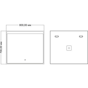 фото Зеркало mixline романо 80х70 подсветка, сенсор (4620077042145)